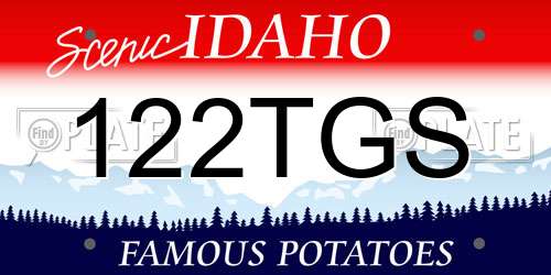 122TGS Idaho License Plate