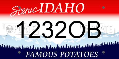 1232OB Idaho License Plate