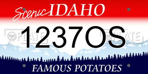 1237OS Idaho License Plate