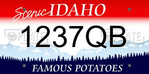 1237QB Idaho License Plate