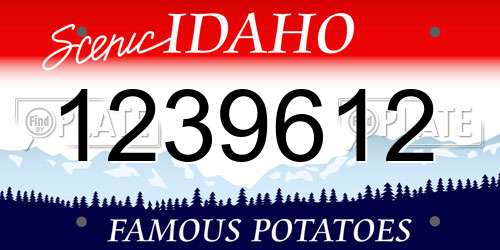 1239612 Idaho License Plate