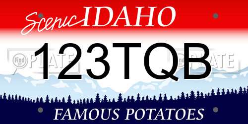 123TQB Idaho License Plate