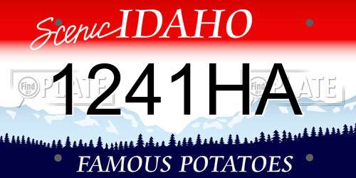 1241HA Idaho License Plate