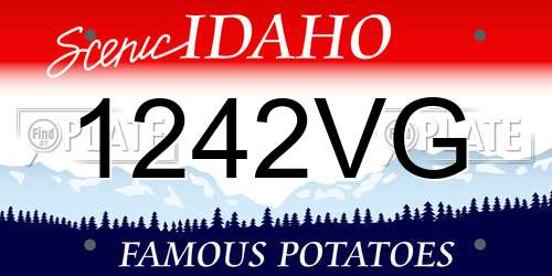 1242VG Idaho License Plate