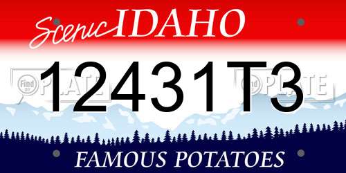 12431T3 Idaho License Plate