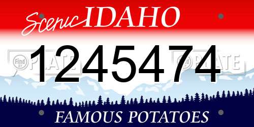 1245474 Idaho License Plate