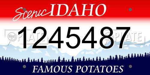 1245487 Idaho License Plate