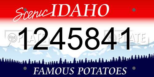 1245841 Idaho License Plate
