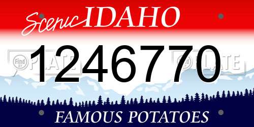 1246770 Idaho License Plate