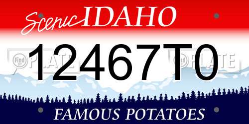 12467T0 Idaho License Plate