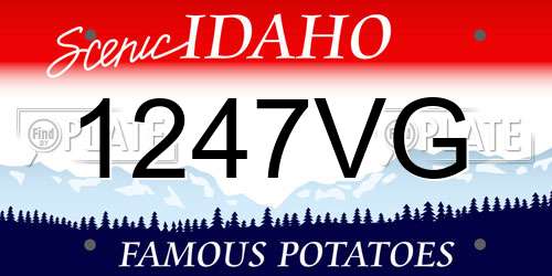 1247VG Idaho License Plate