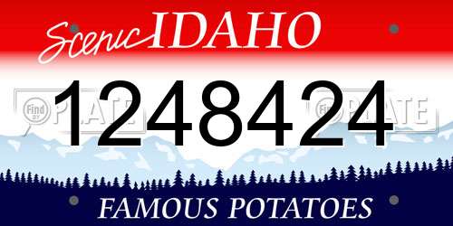 1248424 Idaho License Plate