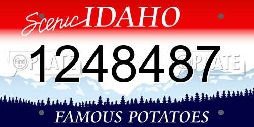 1248487 Idaho License Plate