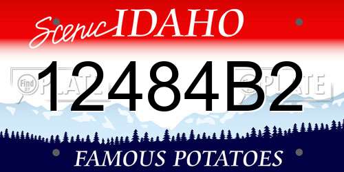 12484B2 Idaho License Plate