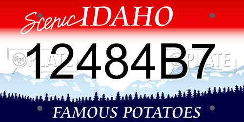 12484B7 Idaho License Plate