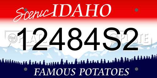 12484S2 Idaho License Plate