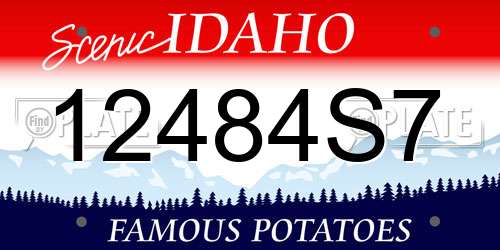 12484S7 Idaho License Plate