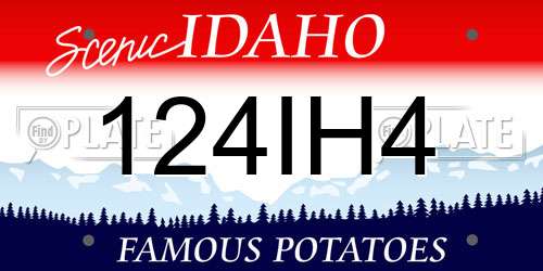 124IH4 Idaho License Plate