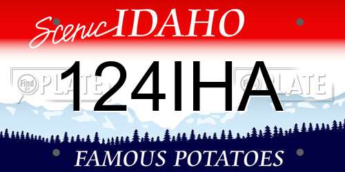 124IHA Idaho License Plate