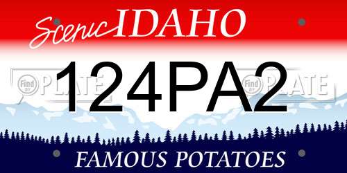 124PA2 Idaho License Plate