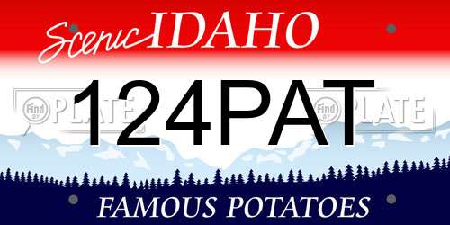 124PAT Idaho License Plate