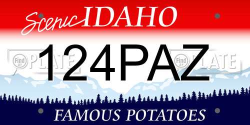 124PAZ Idaho License Plate