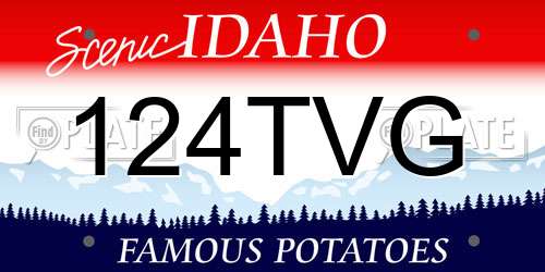 124TVG Idaho License Plate
