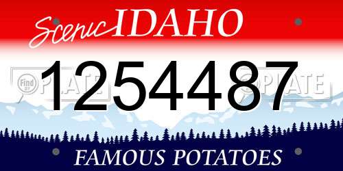 1254487 Idaho License Plate