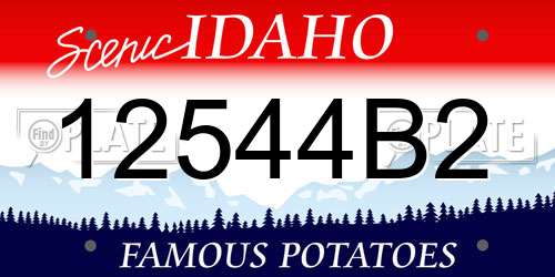 12544B2 Idaho License Plate