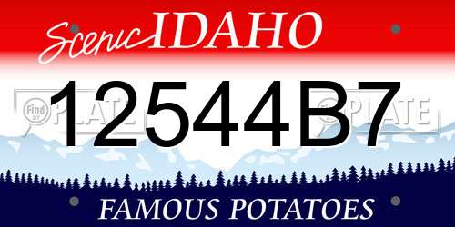 12544B7 Idaho License Plate