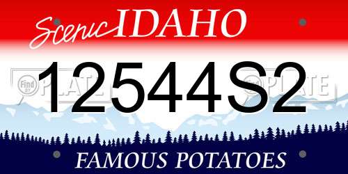 12544S2 Idaho License Plate