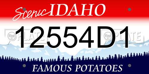 12554D1 Idaho License Plate