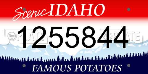 1255844 Idaho License Plate