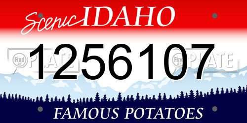 1256107 Idaho License Plate