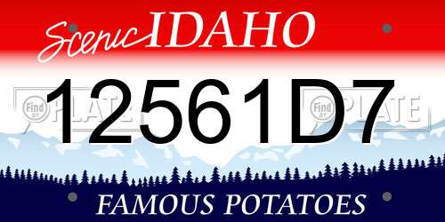 12561D7 Idaho License Plate