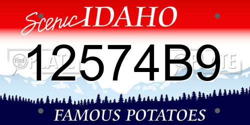 12574B9 Idaho License Plate