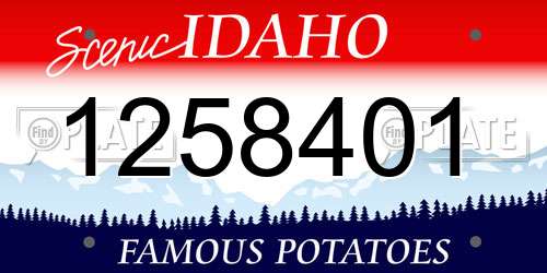 1258401 Idaho License Plate