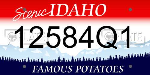 12584Q1 Idaho License Plate