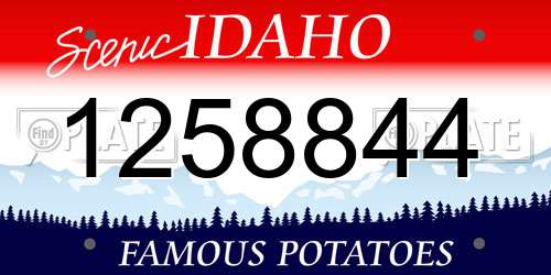 1258844 Idaho License Plate