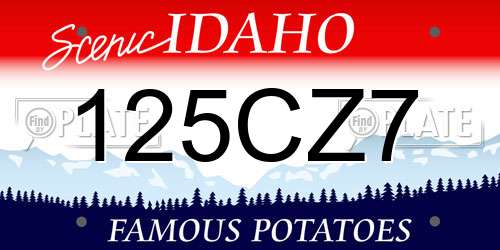 125CZ7 Idaho License Plate