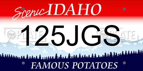 125JGS Idaho License Plate