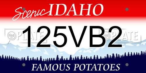 125VB2 Idaho License Plate