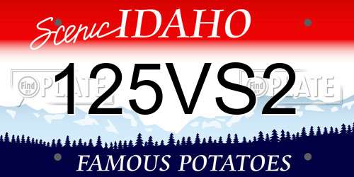 125VS2 Idaho License Plate