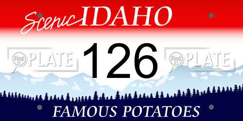 126 Idaho License Plate