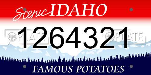 1264321 Idaho License Plate