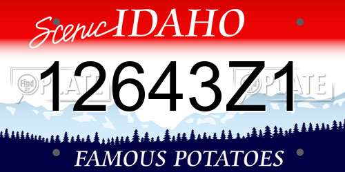 12643Z1 Idaho License Plate