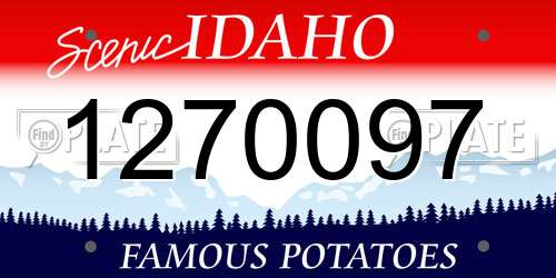 1270097 Idaho License Plate