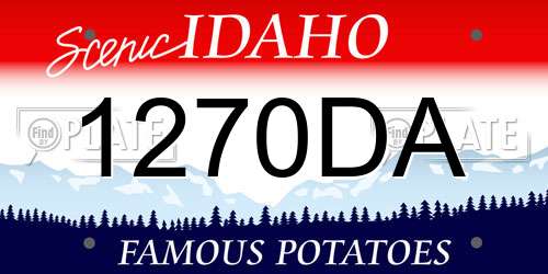 1270DA Idaho License Plate