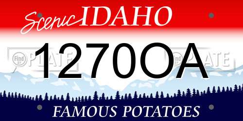 1270OA Idaho License Plate