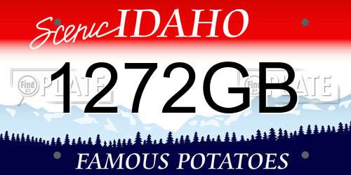 1272GB Idaho License Plate